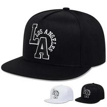 BONE ABA RETA LA Bordado Hip-Hop Baseball Caps Sunscreen Casual cor: Preto