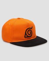 Boné Aba Reta Naruto Laranja Ajustável Boné Aba Reta Naruto Laranja Ajustável