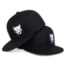 BONE ABA RETA PITBULL Bordado Hip-Hop Baseball Caps Sunscreen Casual cor: Preto - ARTX