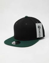 Boné Aba Reta Preto Verde SnapBack Importado Masculino