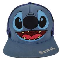 Boné Aba Reta Snapback Stitch Face Disney Original