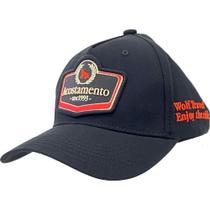 Boné Acostamento Patch Silk Bordado Omega Preto