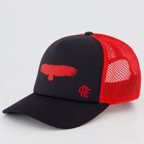 Boné Adidas Flamengo CRF Trucker Preto e Vermelho Boné Adidas Flamengo CRF Trucker Preto e Vermelho