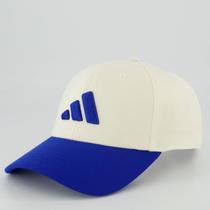 Boné Adidas Flexfit Baseball Off White e Azul Boné Adidas Flexfit Baseball Off White e Azul