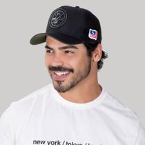 Boné Agro Country Preto Bandeira Eua Tela Masculino Trucker Boné Agro Country Preto Bandeira Eua Tela Masculino Trucker