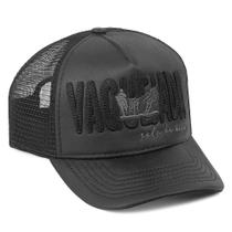 Boné All Black Country Bordado Tela Respirável Vaquejada Vaqueiros Cowboy Cowgirl