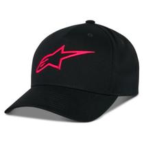 Bone Alpinestars Ageless Snapback Preto Vermelho - Bone Alpinestars Ageless Snapback Preto Vermelho -