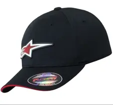 Bone Alpinestars Astar Rubber Logo FlexFit Preto