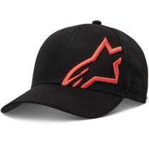 Boné Alpinestars Corp Snap 2 Preto/Vermelho Boné Alpinestars Corp Snap 2 Preto/Vermelho