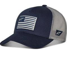 Boné Alpinestars Flag Snapback Bandeira Azul Cinza