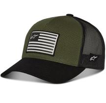 Boné Alpinestars Flag Snapback Bandeira Verde Preto