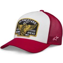 Boné Alpinestars Heritage Patch Trucker Branco/Vermelho Boné Alpinestars Heritage Patch Trucker Branco/Vermelho