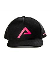 Boné Ama Sport Super Cap Com Tela Trucker Preto e Rosa Boné Ama Sport Super Cap Com Tela Trucker Preto e Rosa