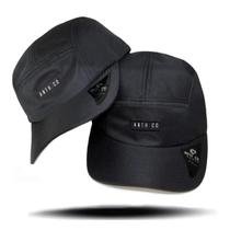 Boné Anth Co. Aba Curva Five Panel Strapback Fita Logo Preto
