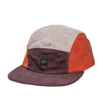 Boné Anth Co Five Panel Cotelê Bege Marrom Laranja -