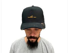 Boné Anth.co Preto com amarelo Boné Anth.co Preto com amarelo