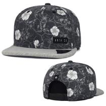 Boné Anth co Toten Preto Rosa Aba Reta Aberto Com Ajuste Snapback