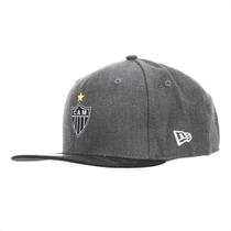 Boné Atlético Mineiro Masculino Cinza Preto Aba Reta 9FIFTY