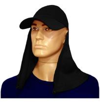 Boné Australiano Pescador Com Capuz - Preto