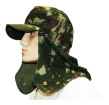 Boné Australiano Pescador Com Capuz - Preto