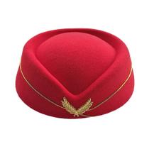 Boné Autumn Winter Airline Airline Stewardess, imitação de lã, 56-58 cm