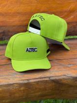 Boné Aztec Escrita Bordada Verde Limão Boné Aztec Escrita Bordada Verde Limão