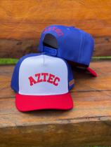 Boné Aztec Escrita Vermelho/Branco/Azul Boné Aztec Escrita Vermelho/Branco/Azul