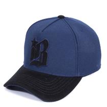 Boné Azul Snapback Black Brazil Original Estiloso Masculino Despojado