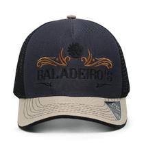 Boné Baladeiros Copa Alta Estilo Trucker Ou Americano Cinza Escuro Boné Baladeiros Copa Alta Estilo Trucker Ou Americano Cinza Escuro