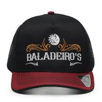 Boné Baladeiros Copa Alta Estilo Trucker Ou Americano Preto Boné Baladeiros Copa Alta Estilo Trucker Ou Americano Preto