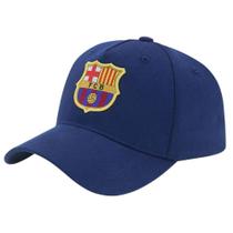 Boné Barcelona Aba Curva SuperCap Bordado - Azul Marinho