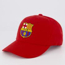 Boné Barcelona Dad Escudo 6 Gomos Vermelho Boné Barcelona Dad Escudo 6 Gomos Vermelho