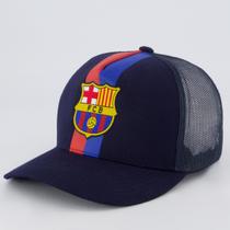 Boné Barcelona Trucker Silk Bordado Azul Marinho