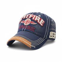 Boné Baseball Acid Washed Vintage Algodão Estonado Estilo Dad Hat Luke Sports Cor:Azul Boné Baseball Acid Washed Vintage Algodão Estonado Estilo Dad Hat Luke Sports Cor:Azul