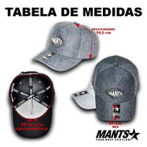 Boné Baseball Americano Mants Clothing BMT-2501-PTO-6AM01 Boné Baseball Americano Mants Clothing BMT-2501-PTO-6AM01