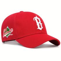Boné Baseball Bordado Letra B Casual Ajustavél Esportivo - Boné Baseball Bordado Letra B Casual Ajustavél Esportivo -