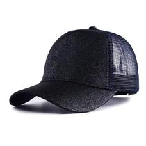 Boné Baseball Glitter Shine Malha Respirável Ajustável Luke Sports Cor:Preto