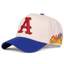 Boné Baseball Masculino Chamas Borbado Letra A Ajustável - Boné Baseball Masculino Chamas Borbado Letra A Ajustável -