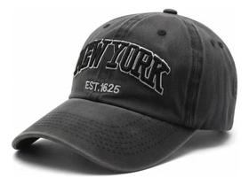 Boné Baseball New York Retrô Algodão Bordado Vintage Luke Sports - Preto Boné Baseball New York Retrô Algodão Bordado Vintage Luke Sports - Preto