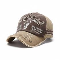 Boné Baseball Vintage Algodão Lavado Estilo Retrô Ajustável Luke Sports Cor:Bege