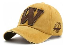 Boné Baseball Vintage W Original Aba Curva Algodão Lavado Luke Sports - Amarelo Boné Baseball Vintage W Original Aba Curva Algodão Lavado Luke Sports - Amarelo