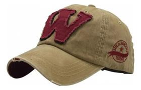 Boné Baseball Vintage W Original Aba Curva Algodão Lavado Luke Sports -