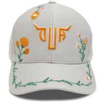 Boné Básico Aba Curva Bege Bordado Floral Original Duagro Boné Básico Aba Curva Bege Bordado Floral Original Duagro