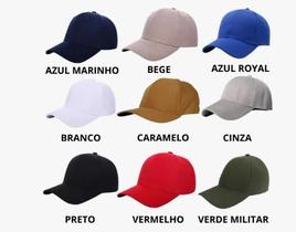 Boné Básico Unissex Liso Aba Curva Ajuste Chapeu Bombeta