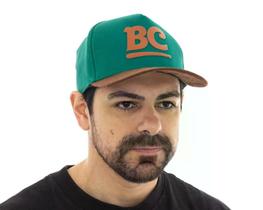 Boné Batera Clube BC Signature Verde e Marrom tamanho único ajustável e logo emborrachado
