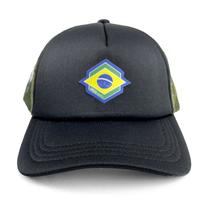 Boné Black Trucker camo WSS Br Boné Black Trucker camo WSS Br