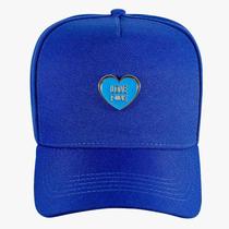 Boné BLCK Brasil Aba Curva Snapback Coração Love Funk Metal