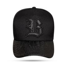 Boné Blck Brasil Snapback Aba Couro Cracked Boné Blck Brasil Snapback Aba Couro Cracked