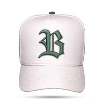 Boné Blck Brasil Snapback Logo Alto Relevo Off White / Verde Unico