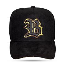 Boné Blck Brasil Snapback Suede Animal Print Giraffe